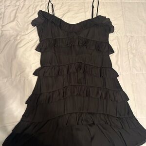 The Impeccable Pig Black Ruffle Dress